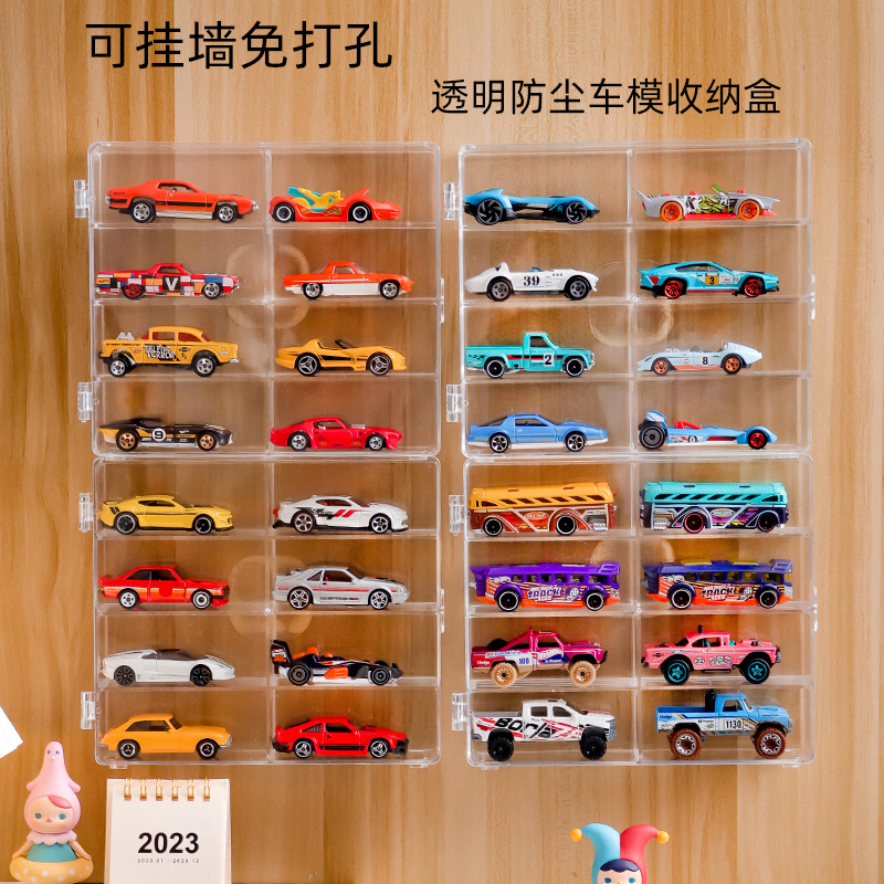 Hot Wheels Storage Box, No Drilling Required, Can Be Attached to the Wall, Small Car Model 1:64, Children's Toy, Transparent Display Stand Hot Wheels Storage Box, No Drilling Required, Can Be Attached to the Wall, Small Car Model 1:64, Children's Toy, Transparent Display Stand