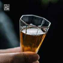 Kongyun Japanese hammer pattern high-end glass teacup high temperature resistant tea cup Transparent master cup Kung Fu tea set single cup