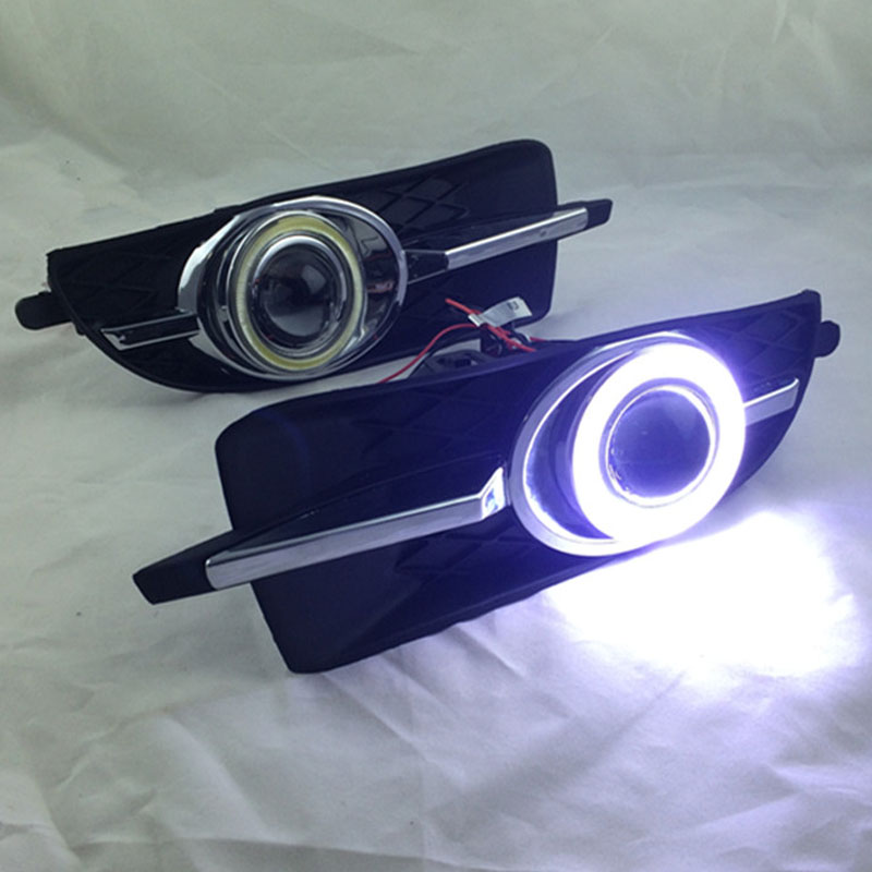 2pcs White Led Daytime Running Light Drl Fog Lamp For