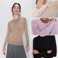 Zara, лонгслив с круглым воротником, трикотажный свитер, косплей, с рукавом