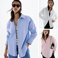 UR Zara Cos Новая Гонконгская ветра универсальная свободная длинная оксфордская рубашка 8275952 08275952250