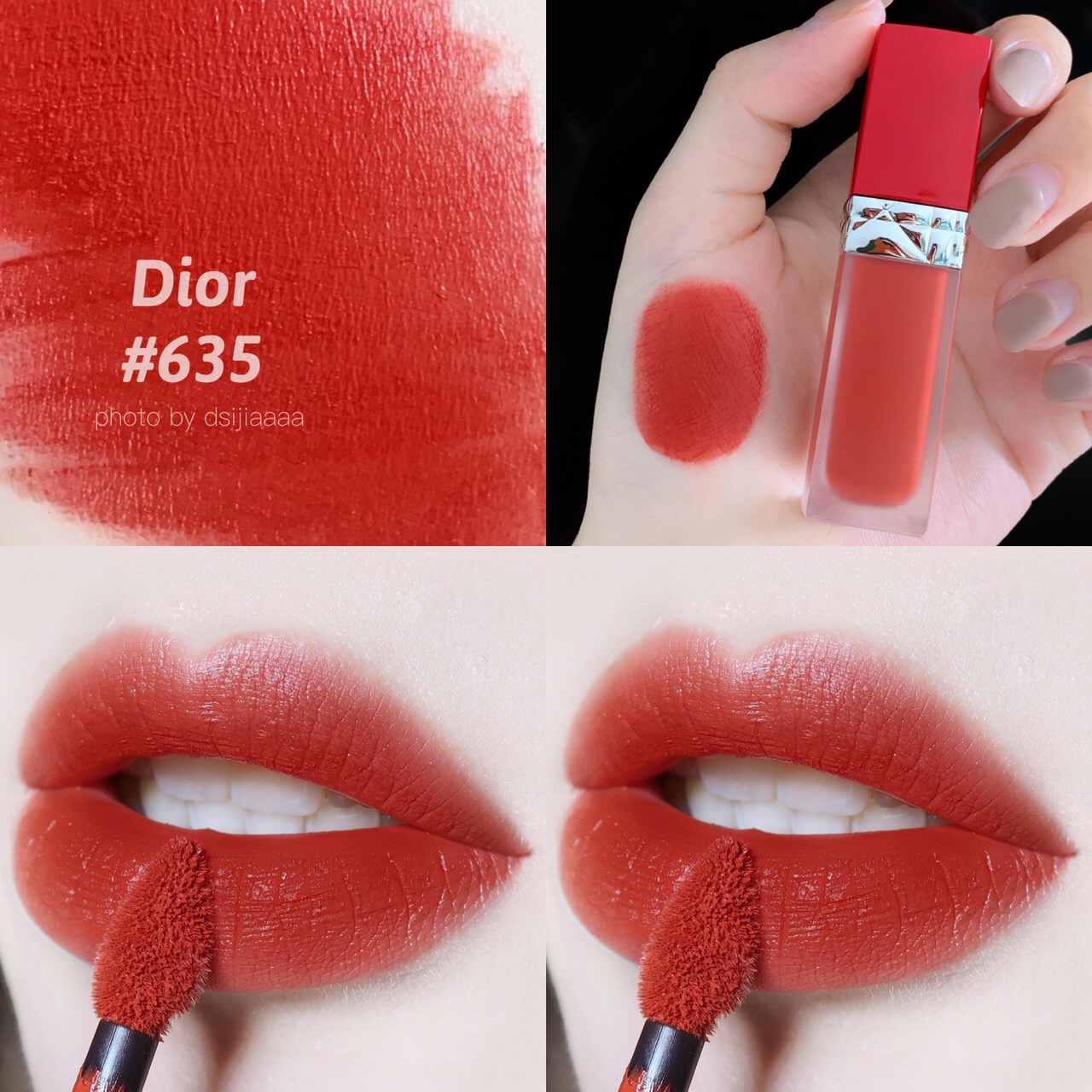 Special spot Dior Dior autumn and winter new red tube matte frosted lip glaze 999 966 808 707 635