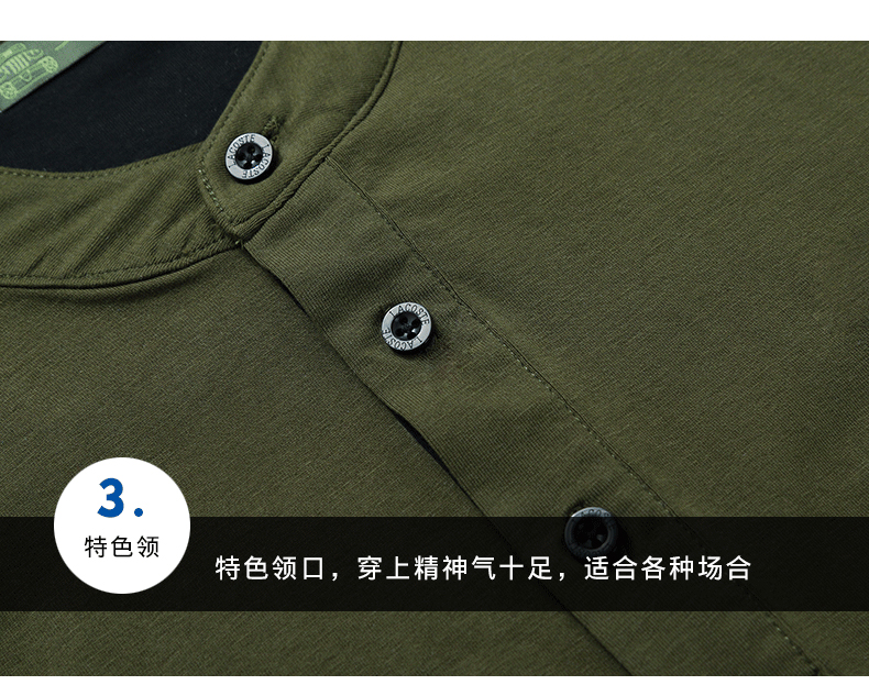 Đàn ông đứng cổ áo băng lụa ngắn tay áo thun nam quần áo giản dị cotton nửa tay lỏng lẻo mùa hè áo POLO thủy triều 	áo thun nam body