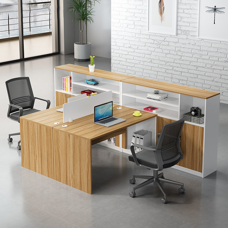 Staff office desk and chair combination financial desk office desk card station 4 6-person screen office furniture