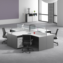 Office table and chair combination simple modern screen partition office table staff card holder corner computer desk