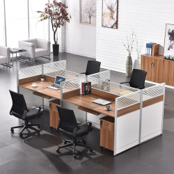 Tempered Glass E0 Level Board Screen Partition Staff Desk and Chair Combination Office Deck Work Station Simple and Modern