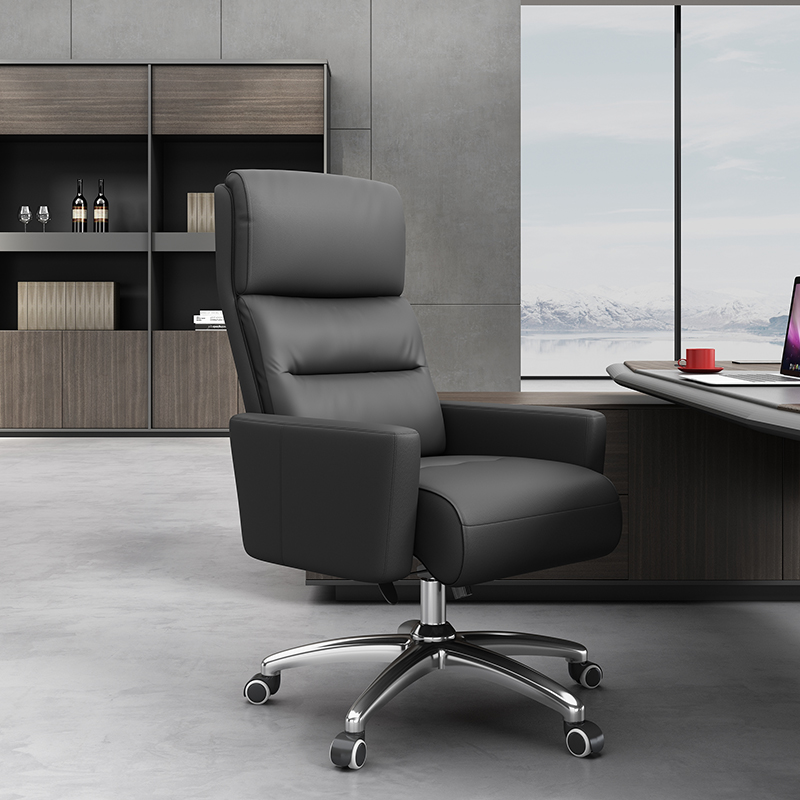 Boss chair computer chair home comfortable lunch chair manager office chair leather lift swivel chair back chair