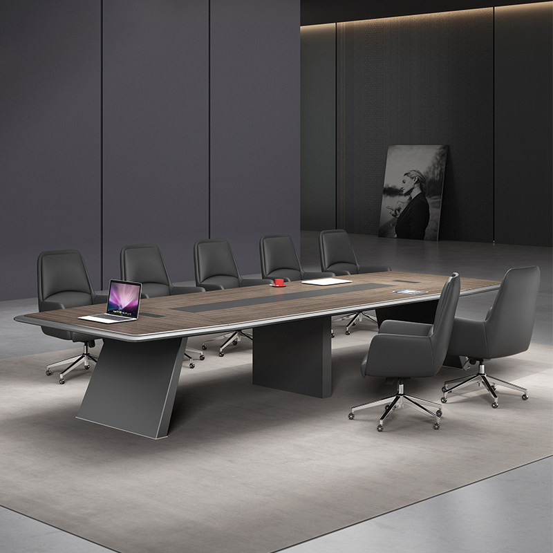Conference table long table simple modern conference room large reception training long desk and chair combination office furniture