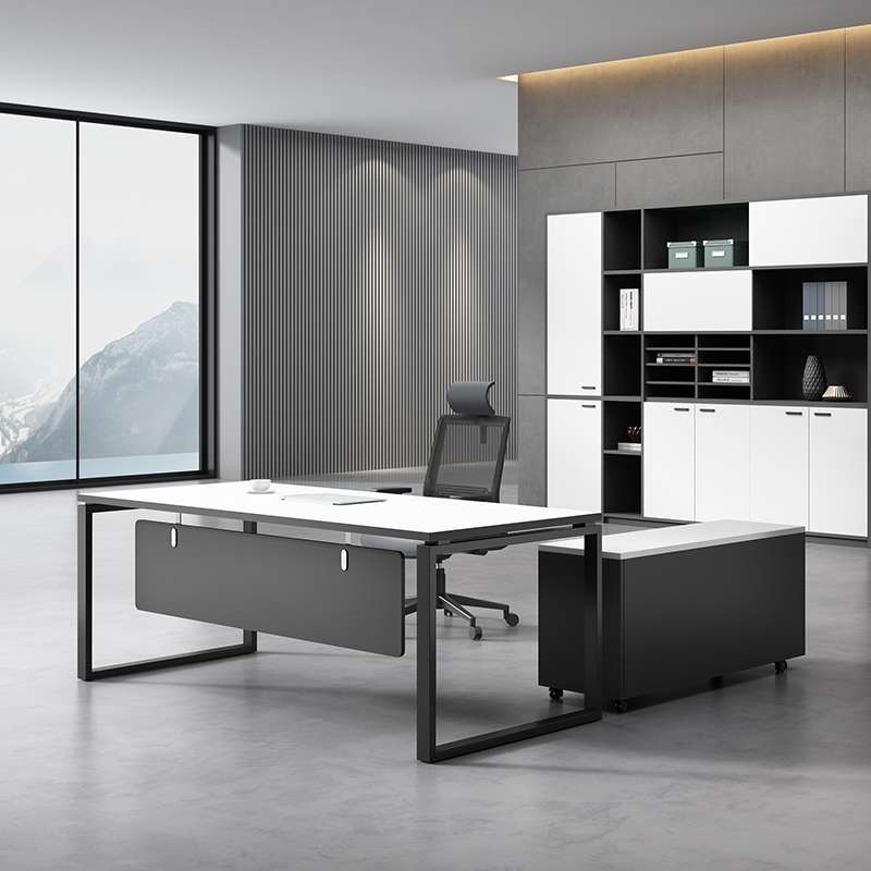 Desk chair combined upscale minimalist minimalist modern boss table big class desk supervisor light extravagant manager room president table atmosphere