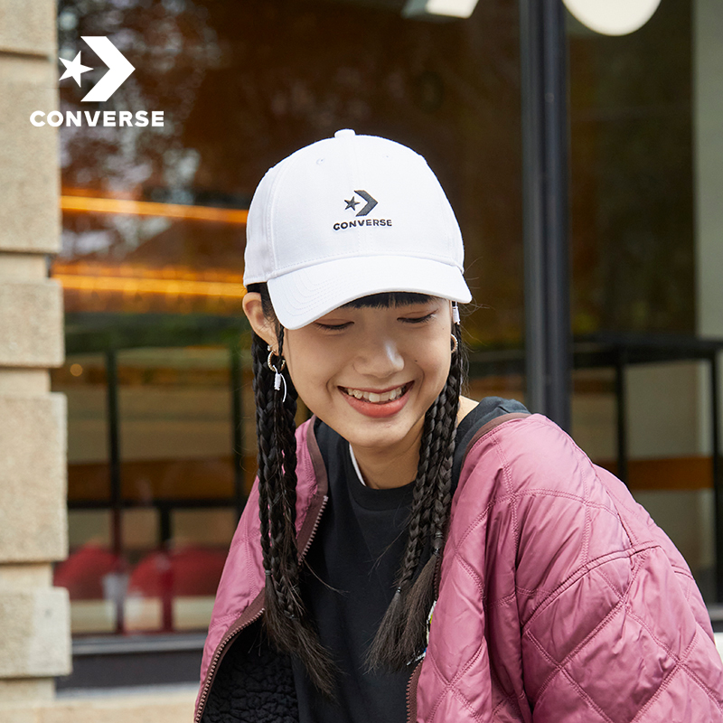 CONVERSE Converse official embroidered cotton simple adjustable classic retro baseball cap 10008479