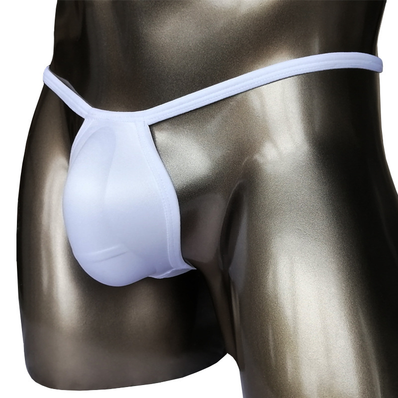 Men's Thong Underwear, Low-Rise, Sexy, 3D Butt-Lifting, Enhancing, Padded Swim Trunks, Gay