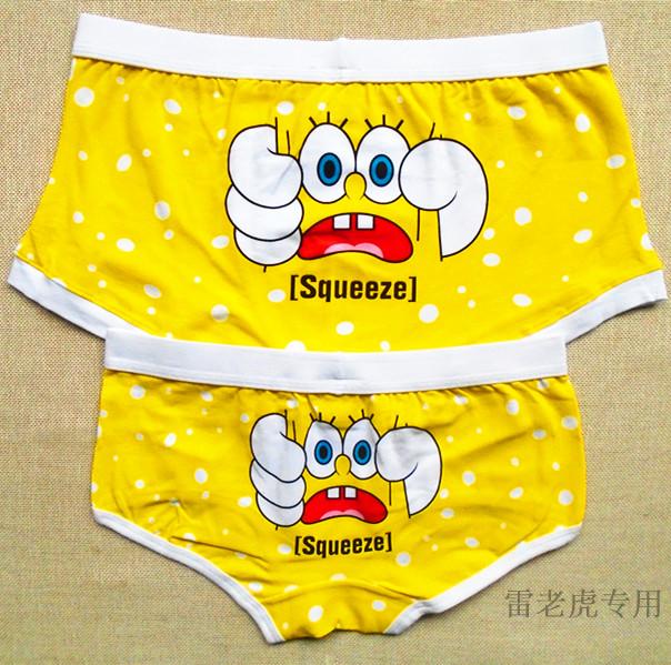 SpongeBob SquarePants Cotton Nam Boxer Quần Dễ Thương Cartoon Cặp Vợ Chồng Quần của Phụ Nữ Quần Tam Giác