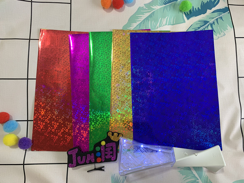 DIY Johnny's concert support fan material laser paper ARASHI five children support color