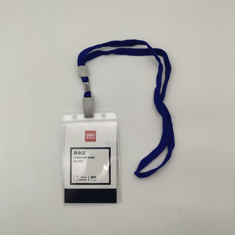 Able transparent work card with hanging rope student document Card Certificate Chest Card Hanging Card ENTRANCE CONTROL BAG CARD 5757 EXHIBITION CERTIFICATE