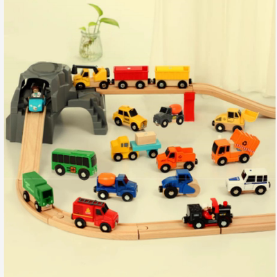Wooden magnetic connection multi-functional trolley