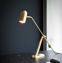 Postmodern creative hardware book room table lamp Nordic light extravagant personality luxurious living room desk lamp