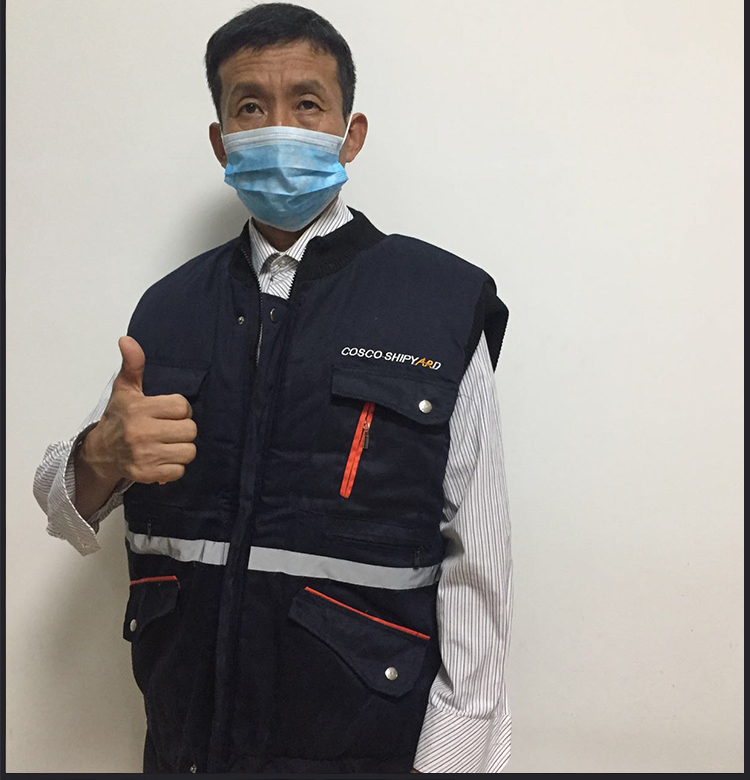 Áo khoác bảo hiểm lao động COSCO áo khoác cotton vest nam mùa thu và mùa đông dày lạnh áo ấm phản quang có thể được in áo vest dạ nam trung niên