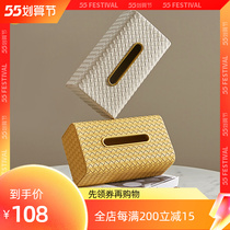 Paper Towel Box Light Lavish Paper Box Napkin Box Living Room Upscale Minima Modern Paper Cringbox Home Nordic Containing Box