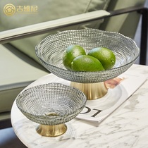 Minimalist modern glass fruit tray living room tea table Home containing fruit pan Nordic creative candy tray snacking tray