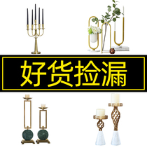 Nordic Style Light Lavish Candleholder Swing Piece Home Soft Adornment Table Xuanguan Branch Shaped Candles Light Dinner Furnishing