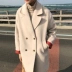 Áo len dài mùa đông Hepburn gió nữ 2018 phiên bản mới của Hàn Quốc dành cho học sinh nhỏ bé Nizi phổ biến áo khoác Trung bình và dài Coat