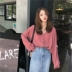 Mùa xuân 2020 siêu tiên áo dài tay voan thiết kế của phụ nữ cảm giác thích hợp retro Hồng Kông hương vị áo cổ chữ V - Áo sơ mi