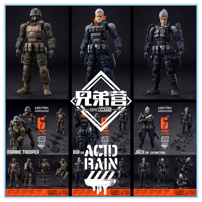 Acid Rain War 6inch 1:12 Fxh-Ar-007 Navy Heavy Infantry 008 Bob 009 Jack Soldier Figure