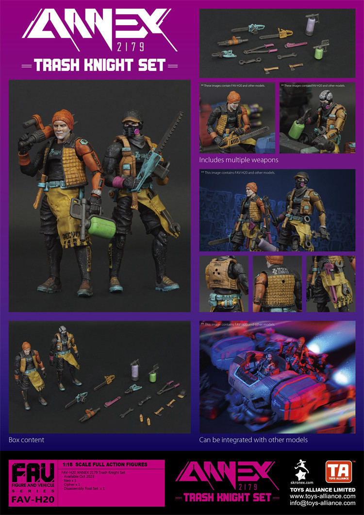 Acid Rain World ANNEX 2179 Trash Knight Set FAV 1/18 Scale Action