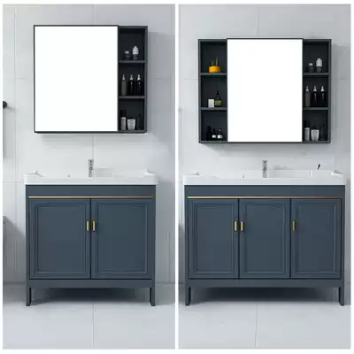 New space aluminum floor cabinet powder room washbasin washbasin cabinet combination ceramic washbasin balcony washboard