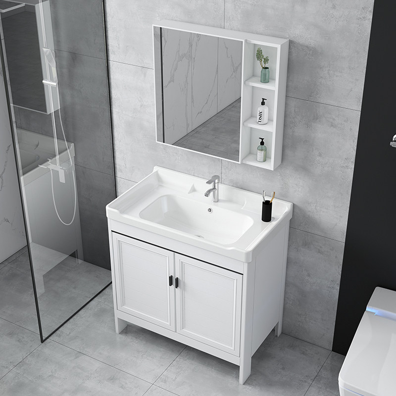Floor-style dressing room washstand Balcony Washbasin Cabinet Combination Washbasin ceramic integrated face basin Bath Room Cabinet