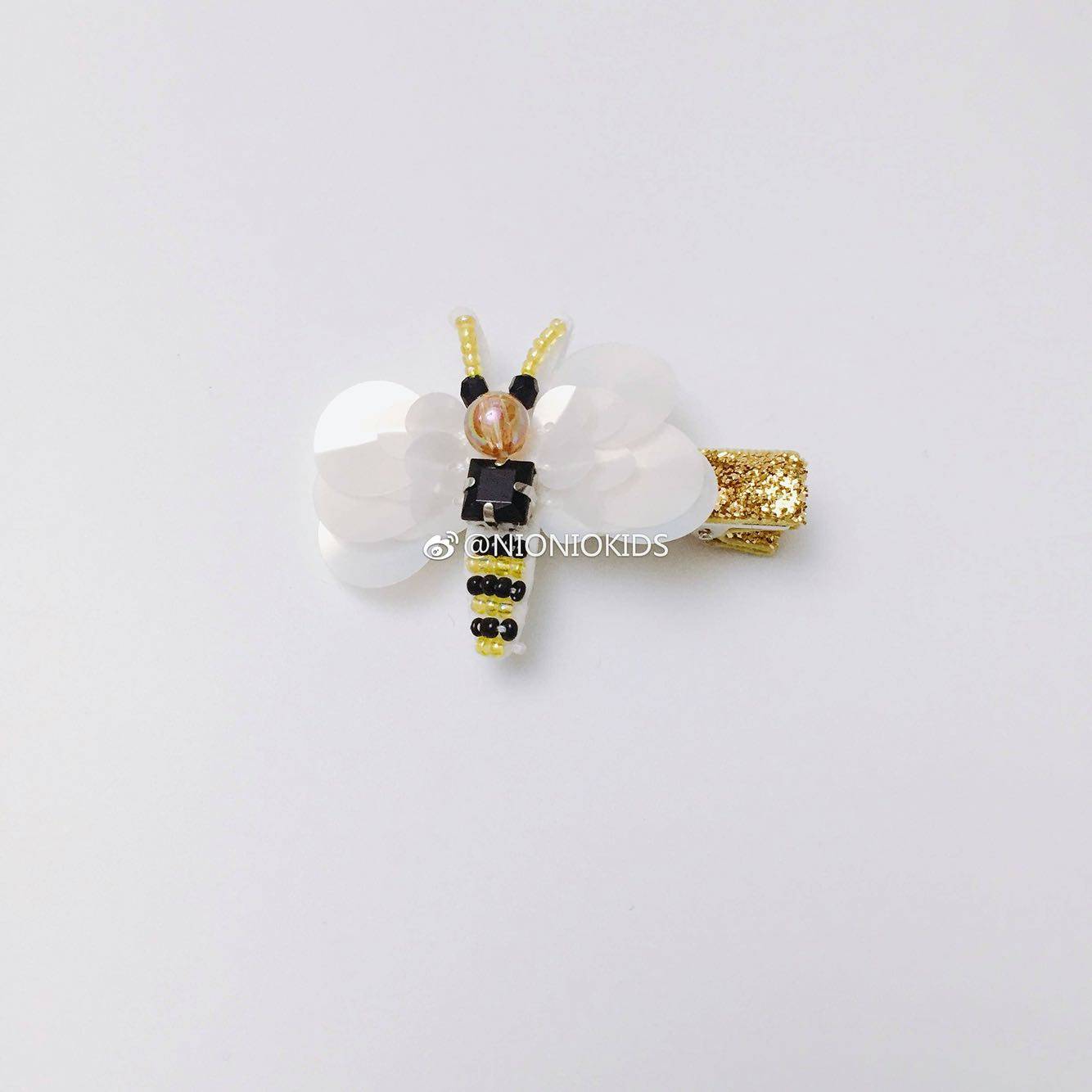 mymininionio heavy beaded bee hairpin