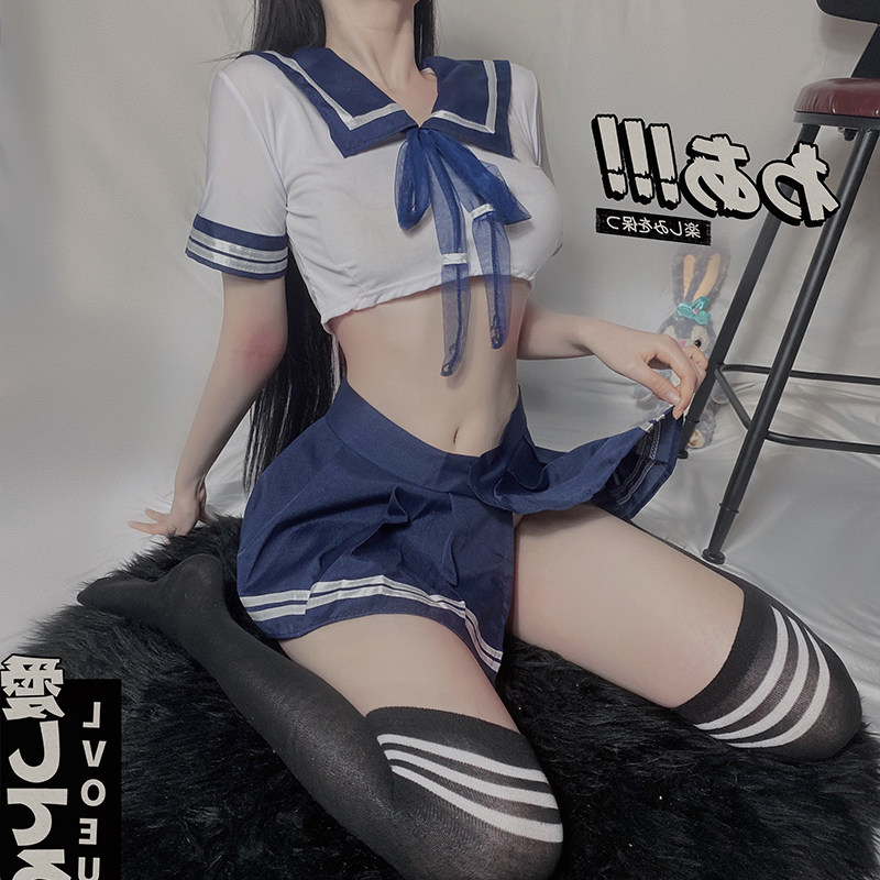 Sexy student jk uniform skirt Japanese maid costume cosplay bad girl pure sailor suit temptation suit