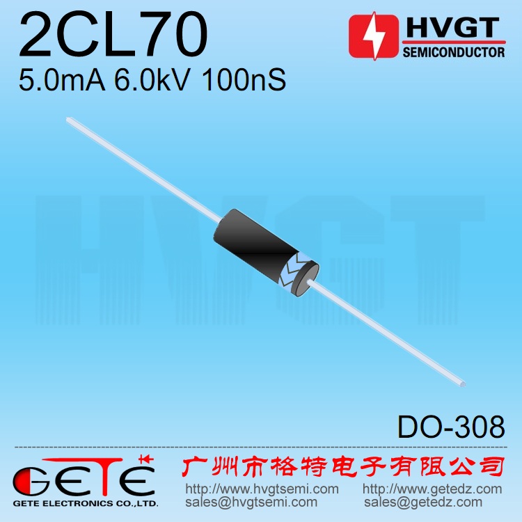 (GEHT Electronics) High Voltage Diode 2CL70 High Voltage Silicon Stack 2CL6 5mA 6kV 100nS