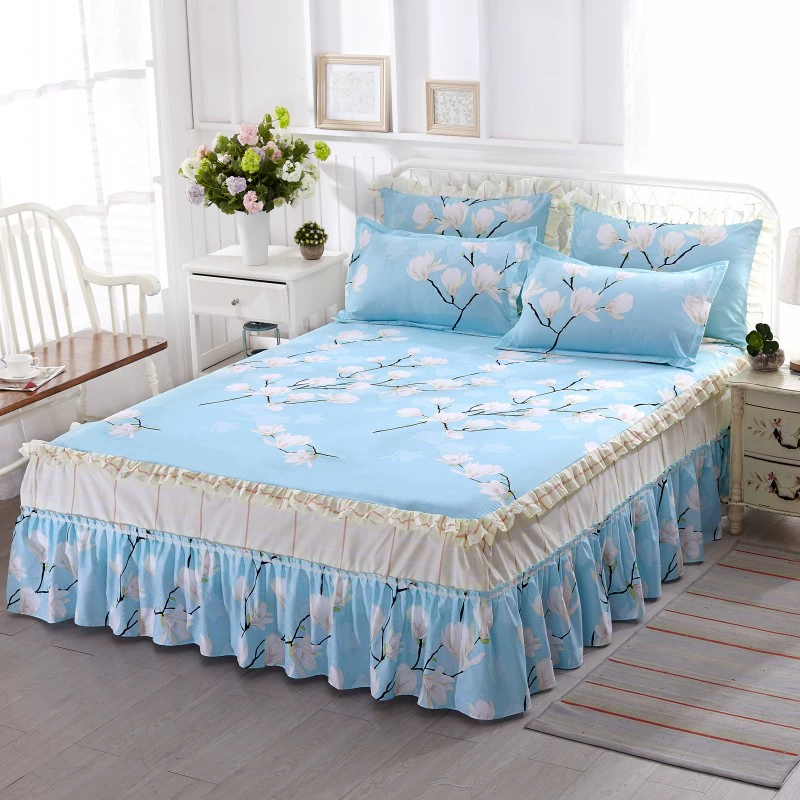 Váy ngủ một mảnh cotton Hàn Quốc chống trượt trải giường ga trải giường Simmons trải giường 1.8 1.5 2.0m