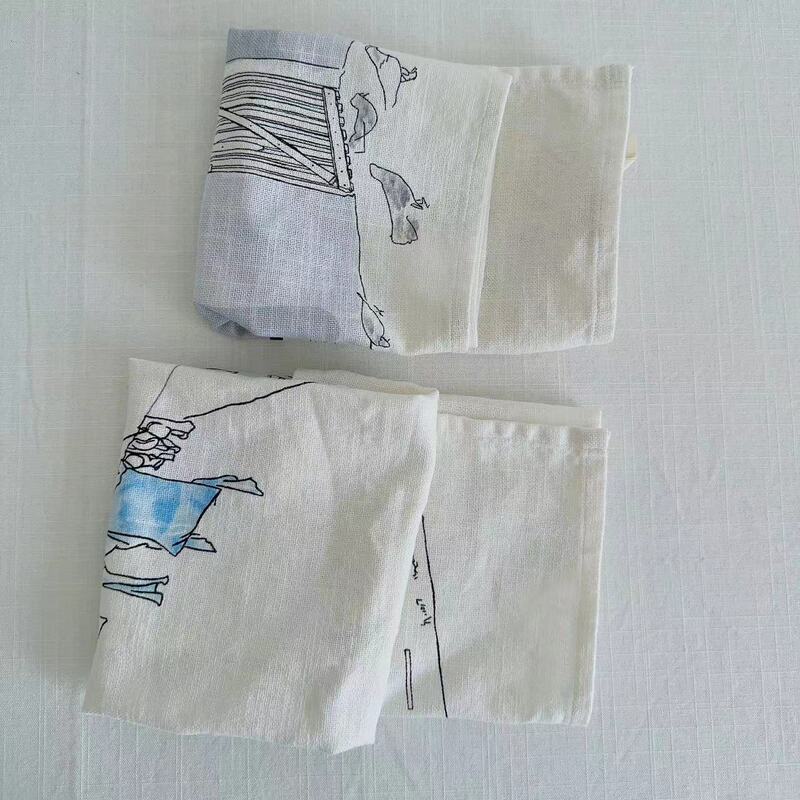 New Original Set of 9 Linen-Cotton Hand Towels and Face Towels, Soft and Breathable, Suitable for Business Trips, Travel, and Hotel Use