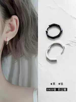 Sleeping without picking ear buckle female sterling silver cold wind ring ring ring ring earring ring earring ring earring ring earring 2021 New Tide