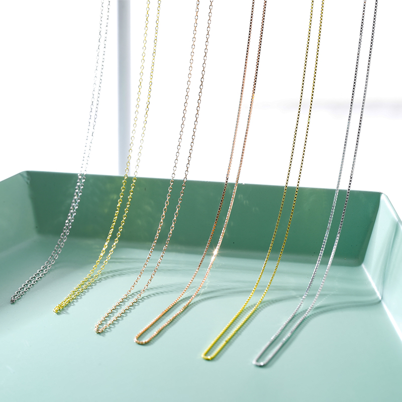 Chain necklace accessories chain without pendant necklace female in minimal temperament 925 silver necklace female pure silver kock chain
