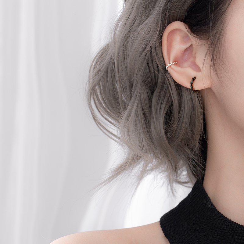 Lady's lukewarm wind ear clip with no ear piercings ear-less-ear-clip female summer ear clip without ear-hole female