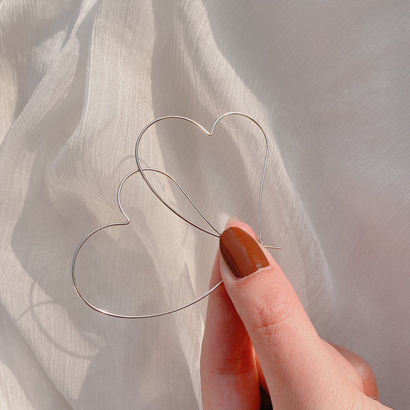 Heart-shaped Earrings 2022 New Tide Atmosphere Earrings Woman Temperament Fashion Earrings Korea Temperament Net Red Earrings Explode