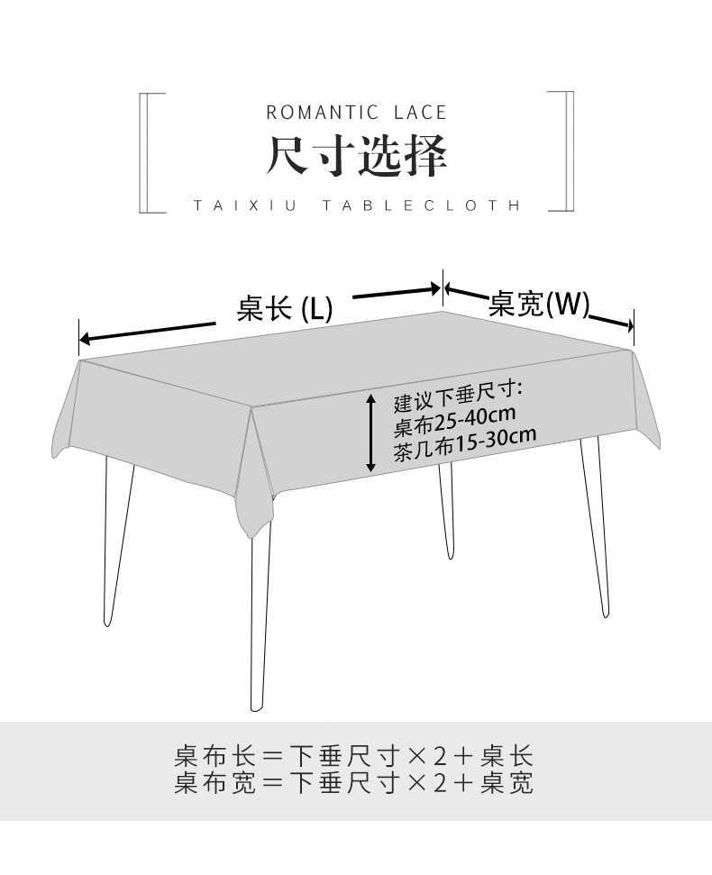 欧式蕾丝桌布长方形ins茶几布白色镂空小盖巾刺绣台布北欧餐桌布详情2