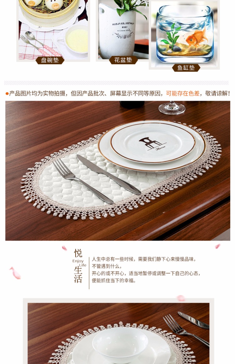 Thái thêu mới ren vải coaster bảng cách nhiệt pad thêu thủ công chống vảy bát mat Châu Âu Tây mat khăn trải bàn làm việc