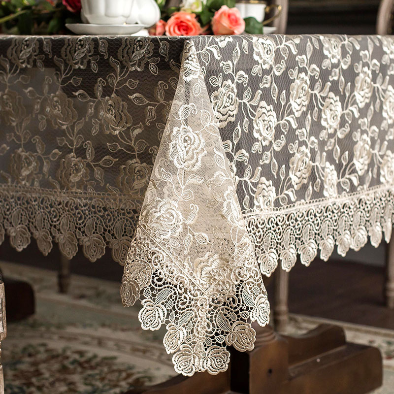 Pastoral tablecloth rectangular household ins round cloth net red tablecloth lace coffee table scarf Nordic tablecloth