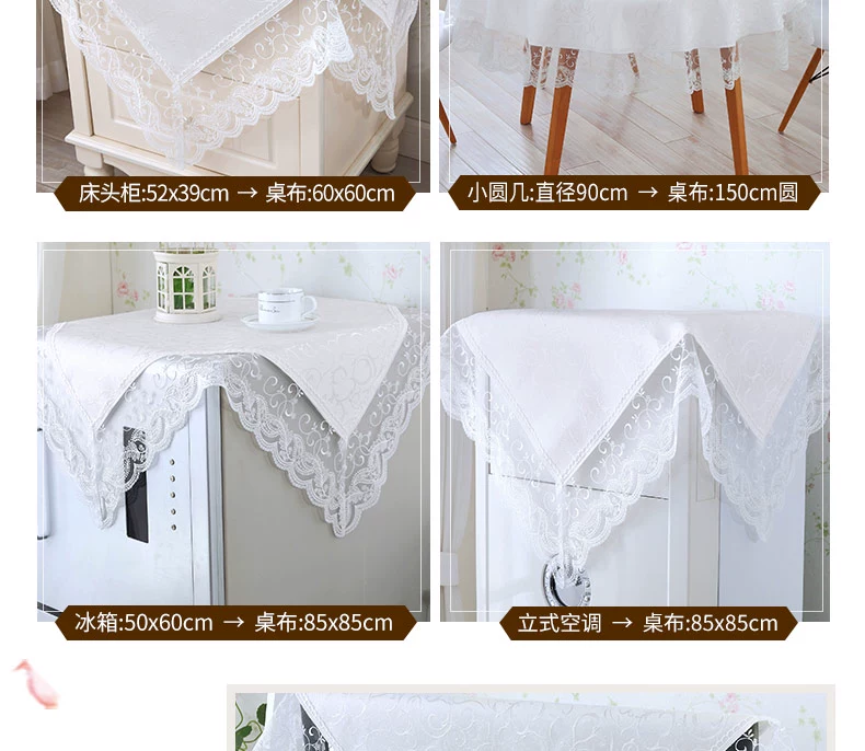 Châu Âu không thấm nước ren trắng khăn trải bàn Hàn Quốc vải ghế bao gồm ren cà phê bàn ​​cờ cờ trang trí pad