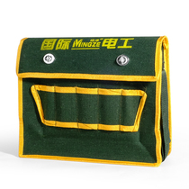 Electrician kit canvas padded shoulder bag multifunctional repair bag wear-resistant hardware tool bag oversized extra large bag