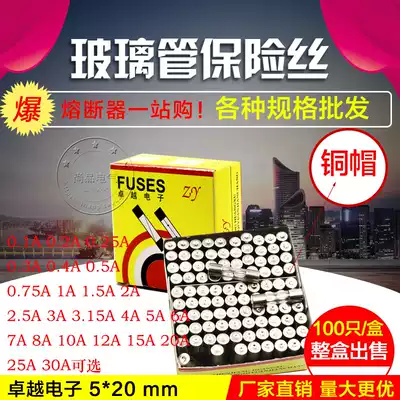 Glass fuse 5*20mm fuse 0 1A0 5A 1A2A3A4A6A 8A10A15A20A excellence