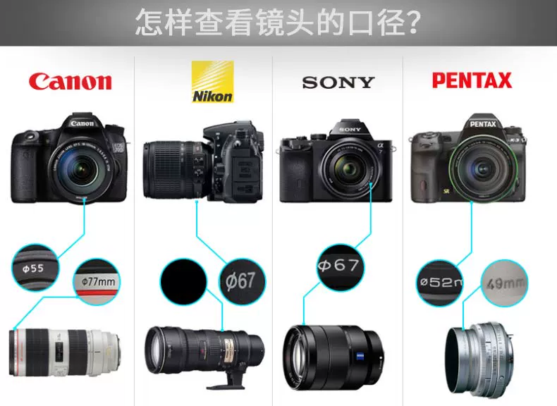 Vòng kim loại hợp kim nhôm Baizhuo vòng 40,5-52 40,5-49 49-52 49-58 52-58 46-52 Ống kính máy ảnh DSLR lọc phụ kiện phân cực macro cận cảnh - Phụ kiện máy ảnh DSLR / đơn