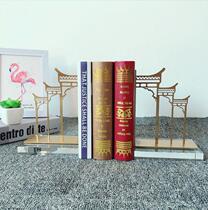 Creative Chinese retro simple office book stand book back clip Student book holder Home model room decoration ornaments
