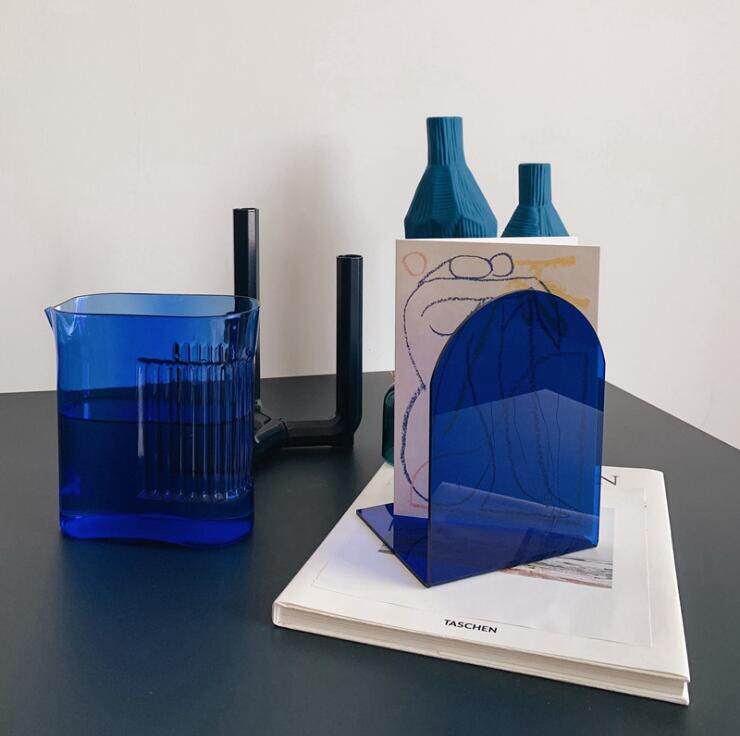 Acrylic Transparent Portrait S Wind Book Stand Clip Bookware Containing Desktop Book Blocking Students Bookshelves Separator Books Leaning on the Pendulum