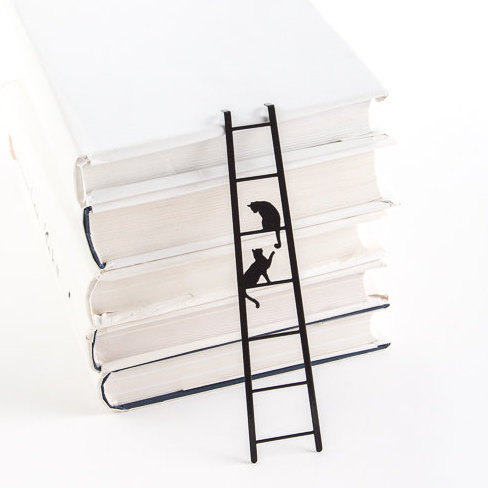 Spot Ukraine Dmitriy kitty Ladder Play Art Brief Hollowed-out Inspirational Creative Long Bookmark Gift