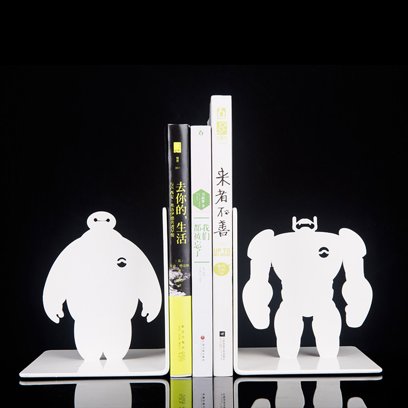 Super Energy Marine Great White Creativity Contained Iron Book Stand Book Blocking Bookware Book Relying on Bookshelf Student Baffling Board Pendulum